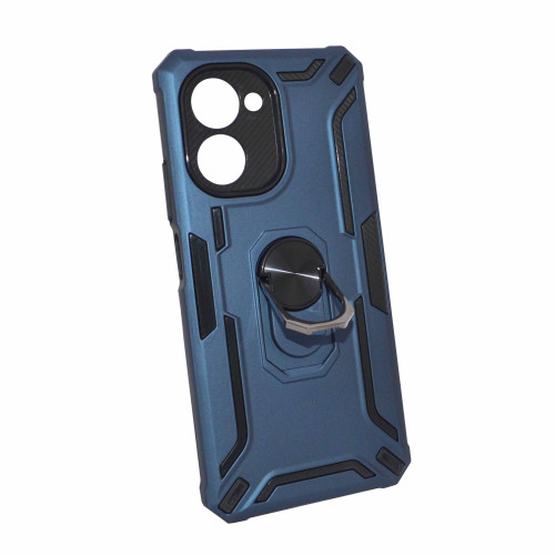 Realme C33 4G Blue  Armor Cover Military Grade Protection Built-in Kickstand Car Holder Mobile Phone Case